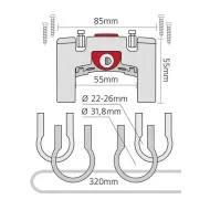 KLICKfix adaptér na řídítka 22-26 mm/31,8 mm uzamykatelný