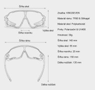 Cyklistické brýle KINGSEVEN LS911 RŮŽOVO - ČERNÁ / SKLO RŮŽOVÉ C02