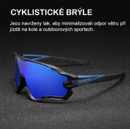 Cyklistické brýle KINGSEVEN LS911 ČERNÁ / SKLO ZELENÉ C03